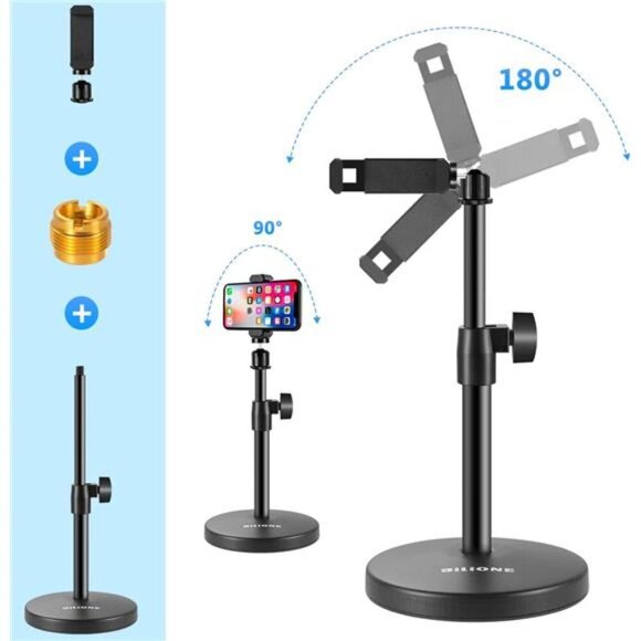 3 in 1 Multi Function Desktop Microphone Stand, Adjustable Table Mic Stand - Picture 5 of 7